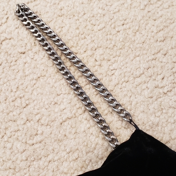 NEW Blogger's Favorite Zara Black Velvet Chain Dress Small - Picture 8 of 11